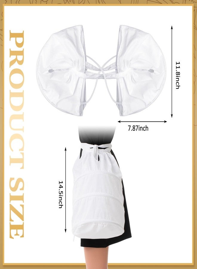Hercicy Women Petticoat Victorian Dress Bustle Cage Skirt Under Dress Pannier Petticoat for Rococo Victorian Prom Evening(Single,Small) White - Image 2